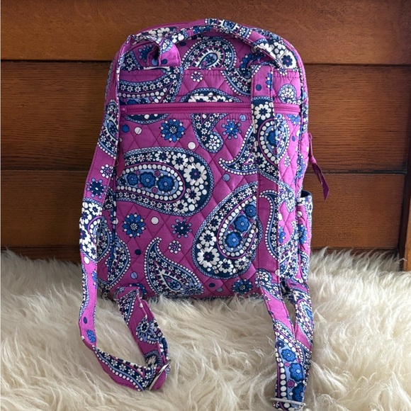 Vera Bradley Purple ‘Boysenberry Paisley’ Mini Backpack - Picture 2 of 6